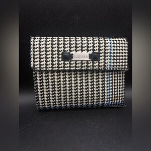 Lauren Ralph Fold Wallet Houndstooth Leather Signature Logo Classic Accessories